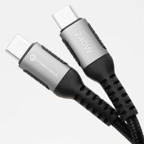 ⁨Kabel USB-C do USB-C 240W 1,2m Nylon QC 4.0 PD SUPERVOOC⁩ w sklepie Wasserman.eu