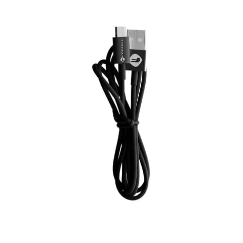 ⁨Kabel USB-A do micro USB Forcell 2.4A 1m TPE Sync Ładowanie Tuba Czarny⁩ w sklepie Wasserman.eu