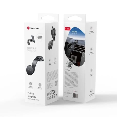 ⁨Uchwyt Samochodowy Ładowarka MagFlex magnetyczny MagSafe czarny⁩ w sklepie Wasserman.eu