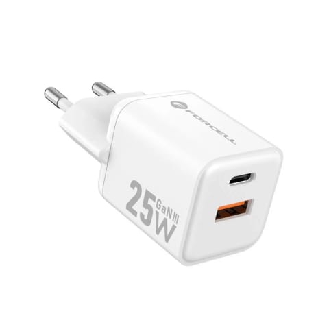 ⁨Ładowarka Sieciowa Forcell Mini GaN III 25W USB-C + USB-A PD QC 4.0⁩ w sklepie Wasserman.eu