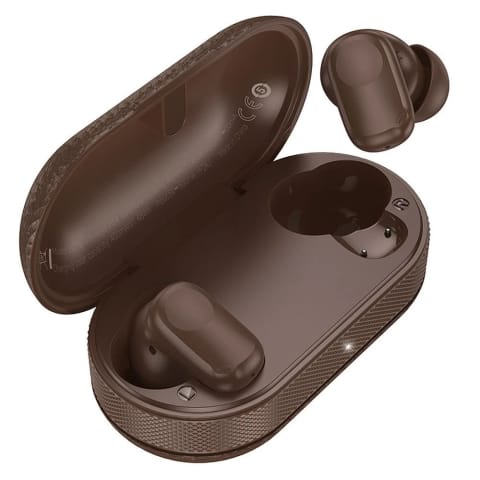 ⁨Słuchawki bezprzewodowe Bluetooth HOCO TWS EQ19 Etui Ładowarka Brązowe⁩ w sklepie Wasserman.eu