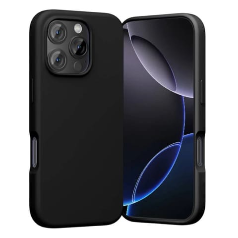 ⁨Etui ochronne do iPhone 16 Pro Vention MagSafe silikonowe czarne⁩ w sklepie Wasserman.eu