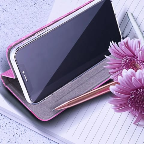 ⁨Kabura SENSITIVE Book do SAMSUNG S25 Edge różowy Stand 360 CASE⁩ w sklepie Wasserman.eu