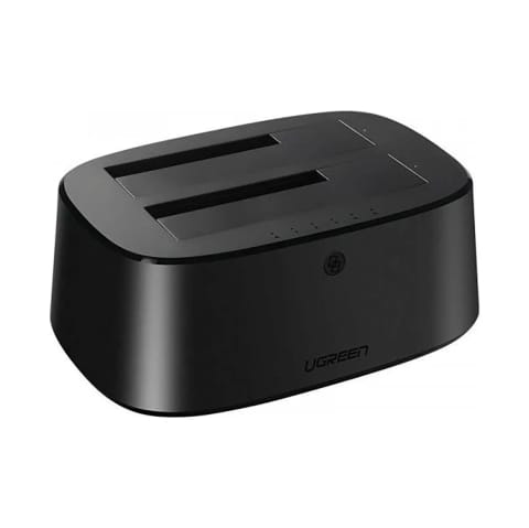 ⁨Stacja dokująca Ugreen CM198 50857 z USB 3.0 do dysków SATA 2.5" 3.5" SSD HHD zasilacz EU - czarna⁩ w sklepie Wasserman.eu