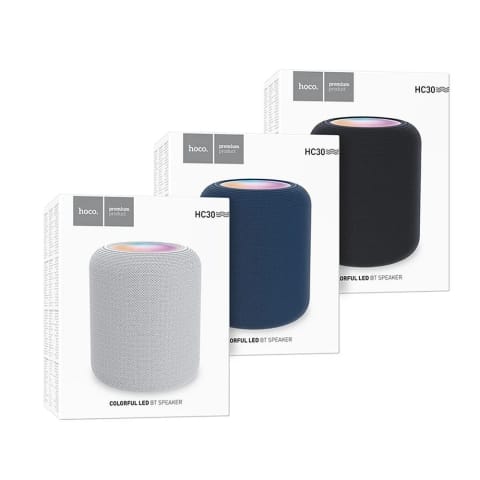 ⁨HOCO HC30 Głośnik Bluetooth 5W RGB LED Czarny Przenośny⁩ w sklepie Wasserman.eu