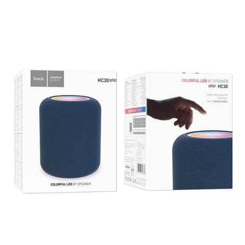 ⁨HOCO HC30 Głośnik Bluetooth 5W RGB LED Niebieski Przenośny⁩ w sklepie Wasserman.eu