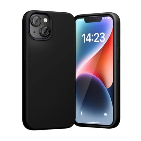 ⁨Etui silikonowe do iPhone 14 Plus czarne Black Vention MagSafe⁩ w sklepie Wasserman.eu
