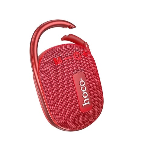 ⁨Głośnik Bluetooth HOCO HC17 Przenośny z Karabińczykiem Czerwony 5W⁩ w sklepie Wasserman.eu