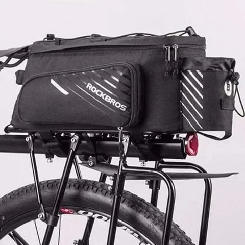 ⁨Torba Rowerowa Rockbros A9-BK Na Bagażnik 12L Czarna Odblaskowa⁩ w sklepie Wasserman.eu