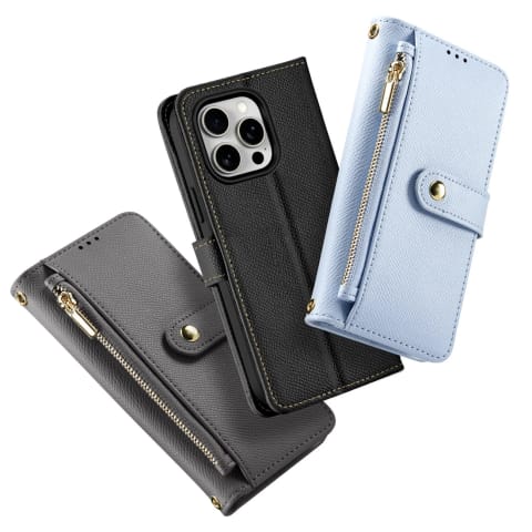 ⁨Etui do iPhone 15 Pro Dux Ducis Lawa Wallet Skórzane Mag Czarny⁩ w sklepie Wasserman.eu