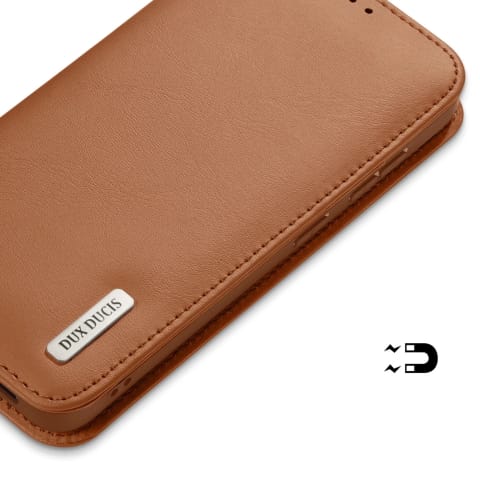 ⁨Etui do Samsung Galaxy S25 Edge Dux Ducis Hivo Skórzane Brązowe⁩ w sklepie Wasserman.eu
