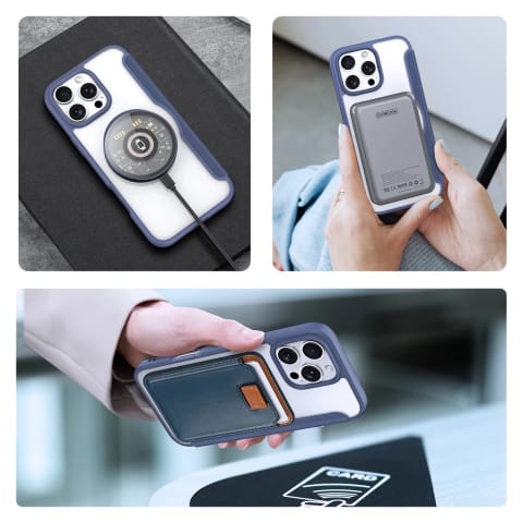 ⁨Etui do iPhone 16 Pro Dux Ducis Skin X Pro MagSafe Niebieskie⁩ w sklepie Wasserman.eu