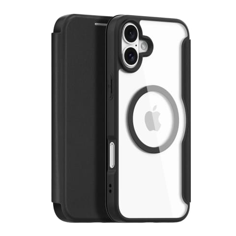 ⁨Etui do iPhone 16 Dux Ducis Skin X Pro MagSafe Klapka Czarne⁩ w sklepie Wasserman.eu