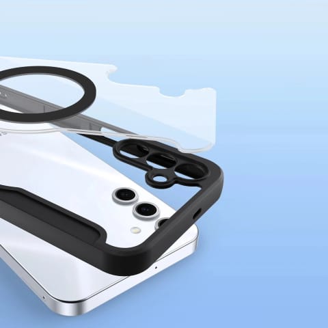 ⁨Etui do Samsung Galaxy S25+ Dux Ducis Skin X Pro MagSafe Czarne⁩ w sklepie Wasserman.eu