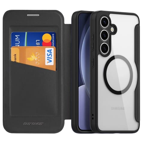 ⁨Etui do Samsung Galaxy S25 Dux Ducis Skin X Pro MagSafe Czarne⁩ w sklepie Wasserman.eu