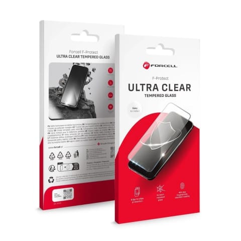 ⁨Szkło hartowane do iPhone 16 Plus Forcell Ultra Clear Glass czarne 9H⁩ w sklepie Wasserman.eu