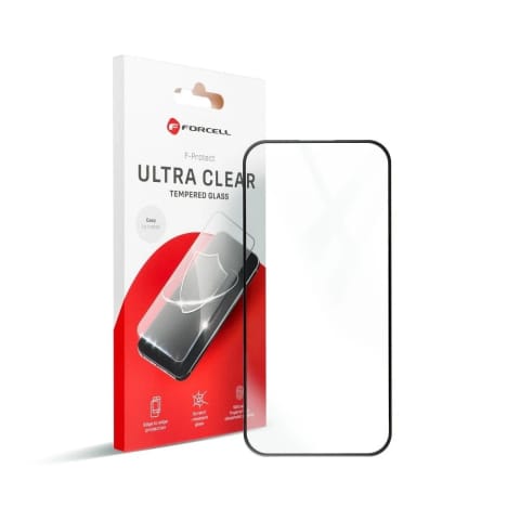 ⁨Szkło hartowane do iPhone 15 Forcell Ultra Clear Glass czarne 9H⁩ w sklepie Wasserman.eu