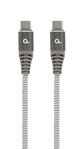 Kabel USB typ C(CM/CM) 100W Power Delivery (PD) 1.5m szaro-biały Gembird w sklepie Wasserman.eu