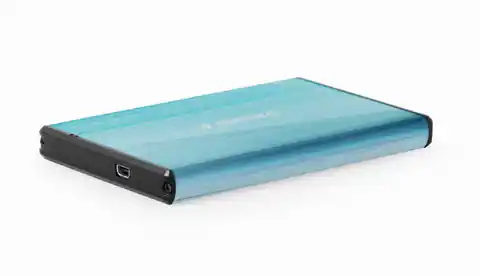 ⁨GEMBIRD OBUDOWA HDD/SSD USB 3.0 2.5" SATA, SZCZOTKOWANE ALUMINIUM, KOLOR NIEBIESKI⁩ w sklepie Wasserman.eu