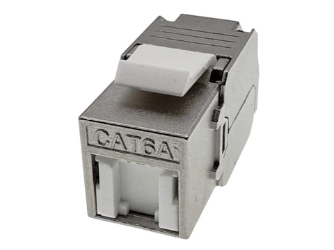 ⁨Gniazdo keystone, RJ45, beznarzędziowe, ekranowane, kat. 6A, Q-LANTEC⁩ w sklepie Wasserman.eu