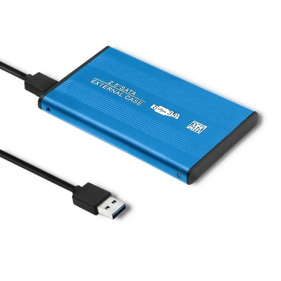 ⁨QOLTEC OBUDOWA NA DYSK HDD/SSD 2.5" SATA3 | USB3.0 | NIEBIESKI⁩ w sklepie Wasserman.eu