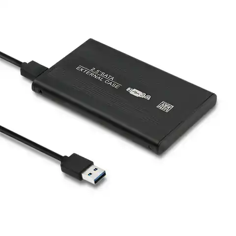 ⁨Qoltec 51861 Externes Festplattengehäuse HDD / SSD 2.5 '' SATA3 | USB 3.0 | Schwarz⁩ im Wasserman.eu