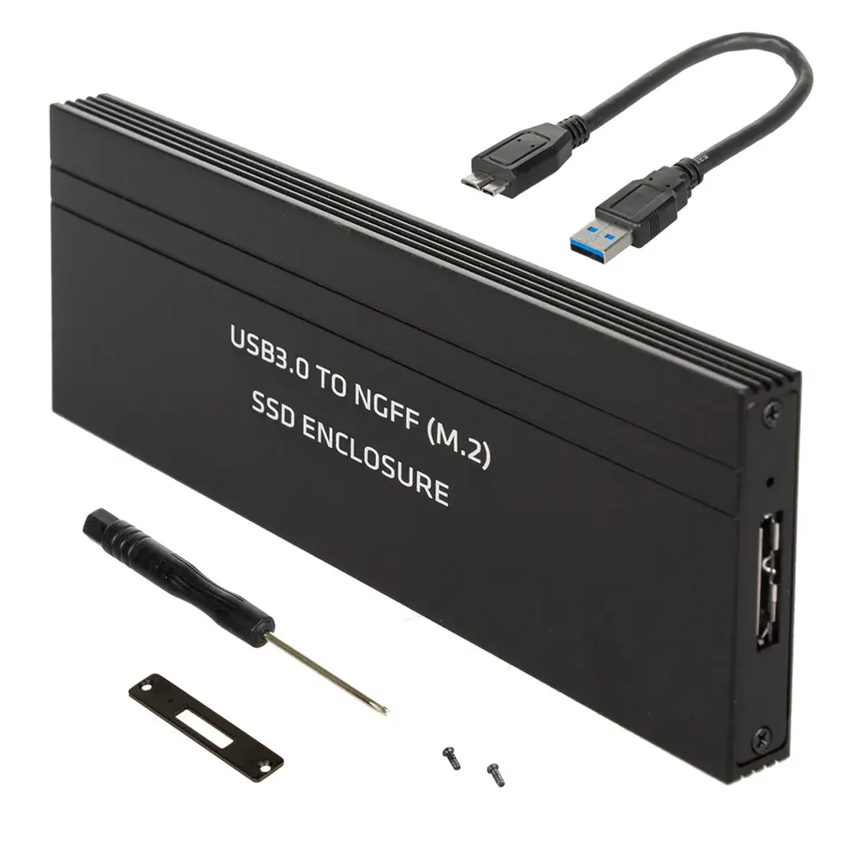 Maclean MCE582 SSD Case Adapter SSD M.2, NGFF, USB 3.0, Sizes 2230/2240/2260/2280, Aluminum enclosure, at Wasserman.eu