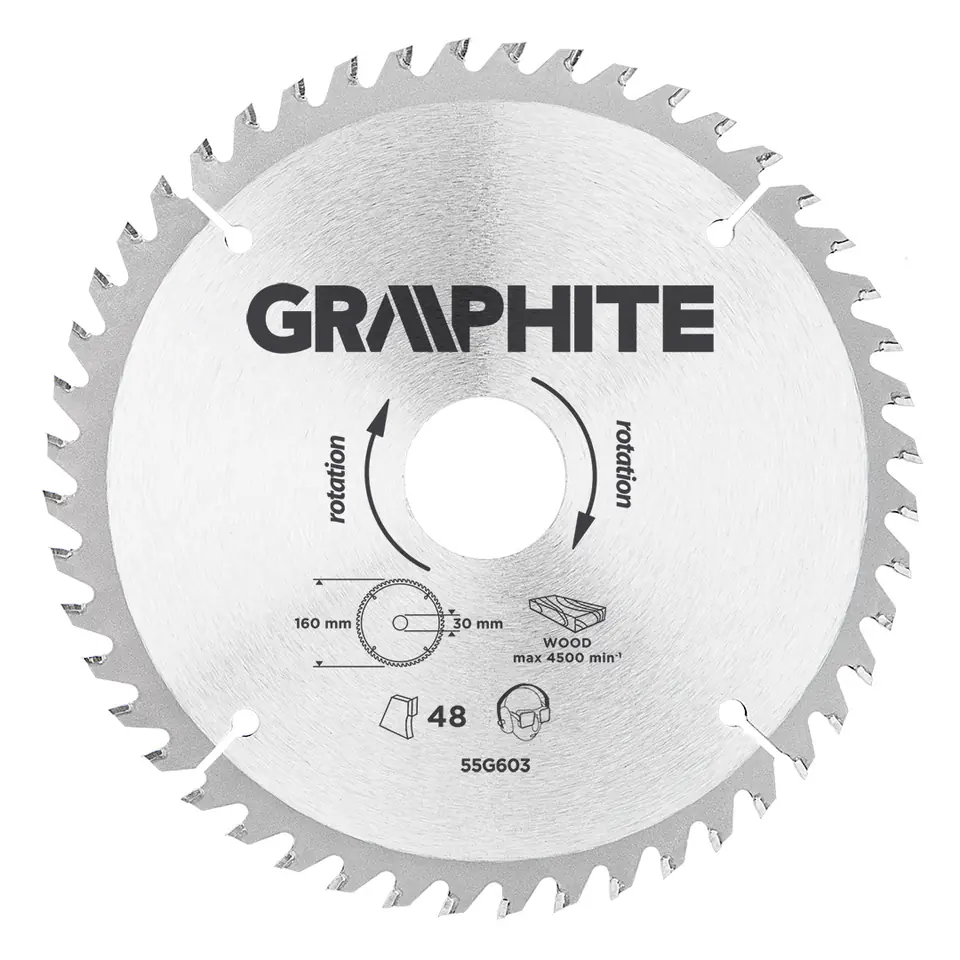 ⁨Saw blade, forklift, 160 x 30 mm, 48 teeth⁩ at Wasserman.eu