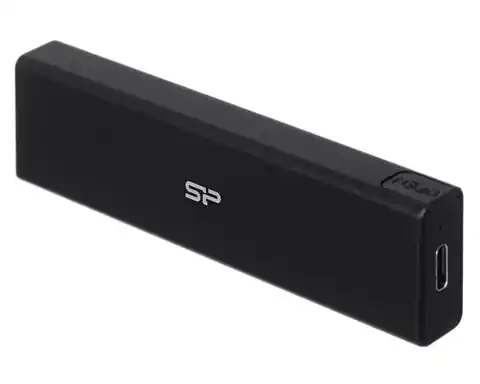 ⁨SILICON POWER PD60 Enclosure USB-C case M.2 PCIe NVMe SSD / M.2 SATA SSD (SP000HSPSDPD60CK) Black⁩ at Wasserman.eu