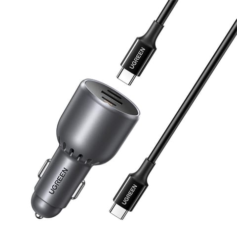 ⁨Ładowarka samochodowa UGREEN EC705, USB + 2x USB-C, 130W + kabel 1m 5A⁩ w sklepie Wasserman.eu
