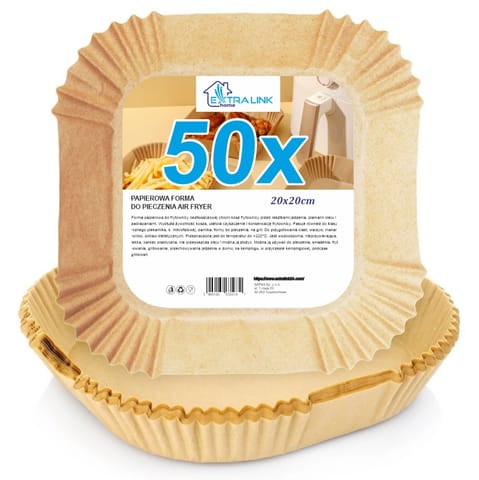 ⁨EXTRALINK HOME PAPIEROWE WKŁADY DO FRYTKOWNICY 20X20CM (50SZT)⁩ w sklepie Wasserman.eu