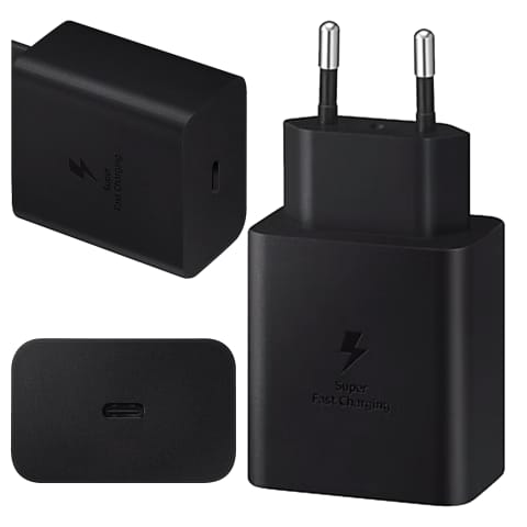 ⁨Ładowarka Sieciowa oryginalna Samsung EP-TA845 Szybkie Ładowanie Fast Charge 45W Czarna⁩ w sklepie Wasserman.eu