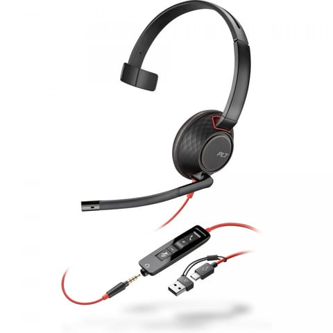⁨Zestaw słuchawkowy Blackwire 5210 USB-C + 3.5mmP +USB-C/A 8X230AA⁩ w sklepie Wasserman.eu