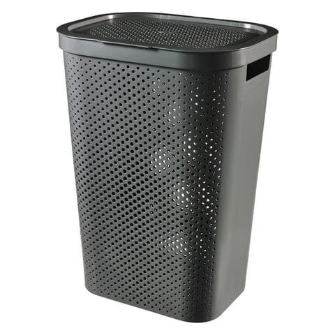 Kosz na bieliznę Curver Infinity Recycled 60L ciemny szary w sklepie Wasserman.eu