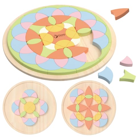 ⁨CLASSIC WORLD Pastelowa Mandala Układanka Montessori Mozaika Kwiaty⁩ w sklepie Wasserman.eu