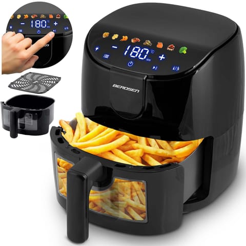 ⁨Frytkownica beztłuszczowa Air fryer Berdsen BD-658 czarna⁩ w sklepie Wasserman.eu