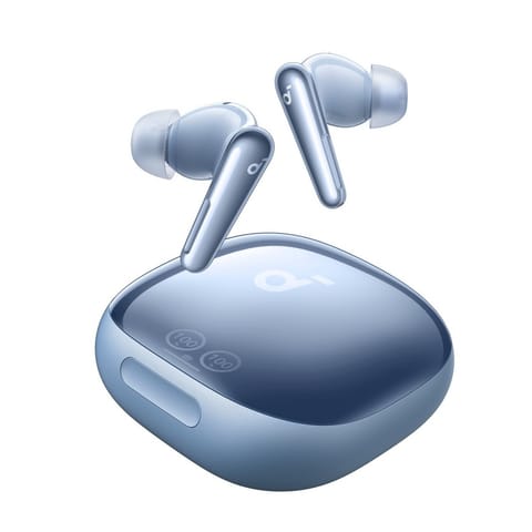⁨Słuchawki bezprzewodowe Soundcore Liberty 4 PRO Bluetooth błyszczący błękit⁩ w sklepie Wasserman.eu