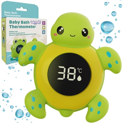 ⁨WOOPIE BABY Termometr do Kąpieli 2w1 Mierzenia Temperatury Wody i Pomieszczenia Żółwik⁩ w sklepie Wasserman.eu