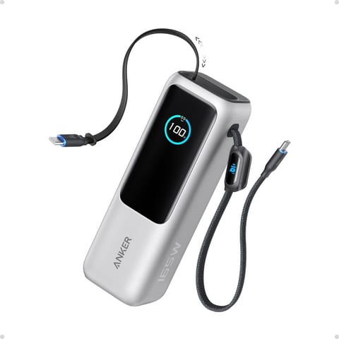 ⁨Powerbank ZOLO 25000mAh 165W built-in USB-C cable silver⁩ at Wasserman.eu