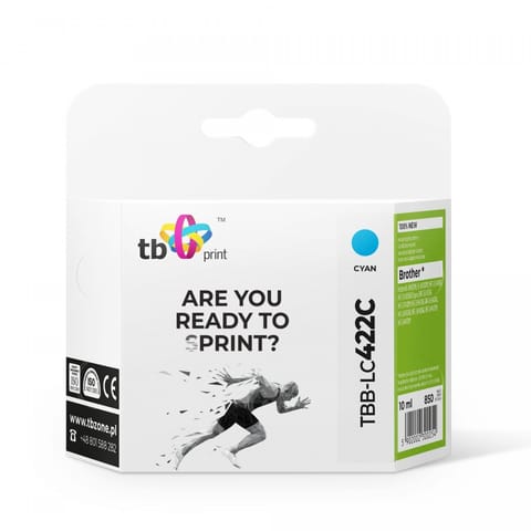 ⁨Tusz do Brother MFC-J5340DW TBB-LC422C 100% nowy cyan⁩ w sklepie Wasserman.eu