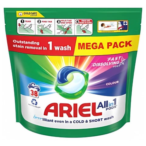 ⁨Ariel All in 1 Color Kapsułki do Prania 38 szt.⁩ w sklepie Wasserman.eu