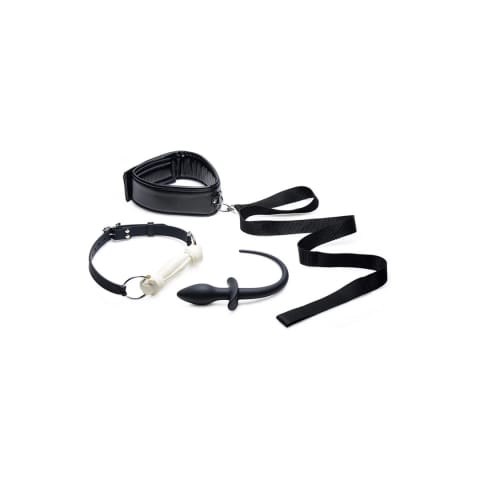 ⁨XR Brands Puppy Play Set - zestaw silikonowy z obrożą i ogonem⁩ w sklepie Wasserman.eu