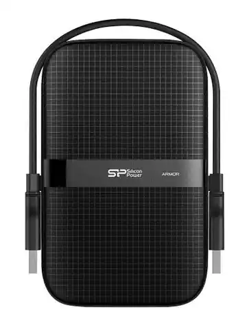 ⁨Dysk zewnętrzny HDD Silicon Power Armor A60 (2TB; 2.5"; USB 3.2; 5400 obr/min; Black; SP020TBPHDA60S3A)⁩ w sklepie Wasserman.eu