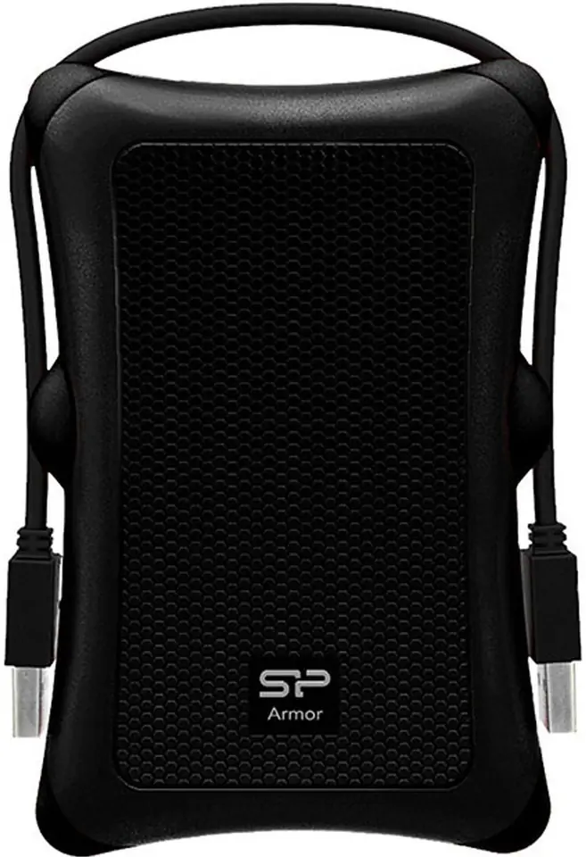 ⁨Dysk zewnętrzny HDD Silicon Power Armor A30 (2TB; 2.5"; USB 3.2; 5400 obr/min; Black; SP020TBPHDA30S3A)⁩ w sklepie Wasserman.eu