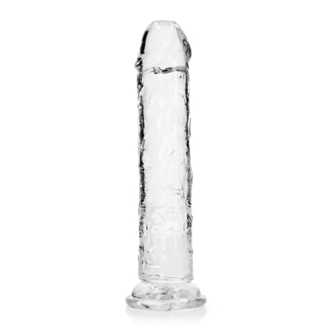 ⁨RealRock Crystal Clear 23 cm - Model z Przyssawką, Transparentny⁩ w sklepie Wasserman.eu