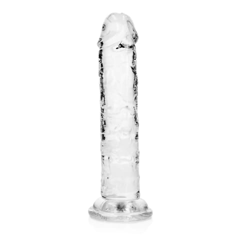 ⁨RealRock CRYSTAL CLEAR - Model z przyssawką 14,5 cm, transparentny⁩ w sklepie Wasserman.eu