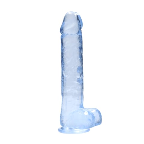 ⁨RealRock Crystal Clear 25 cm Transparentny Model z Przyssawką i Anatomiczną Bazą⁩ w sklepie Wasserman.eu