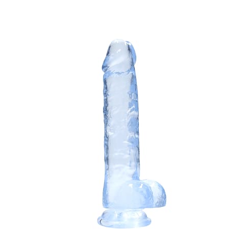 ⁨RealRock Crystal Clear model z przyssawką 21 cm przezroczysty⁩ w sklepie Wasserman.eu