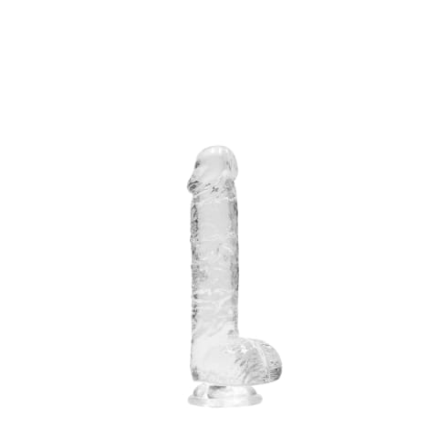 ⁨RealRock Crystal Clear model z kulkami, przyssawka, 17 cm, transparentny⁩ w sklepie Wasserman.eu