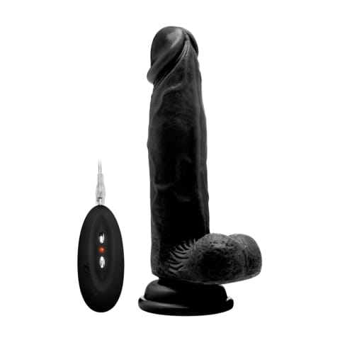 ⁨RealRock Model 20 cm - Wibrująca maszyna intymna z pilotem, skora⁩ w sklepie Wasserman.eu